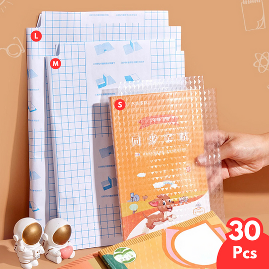 Self Adhesive Transparent Book Cover (Pack of 30)